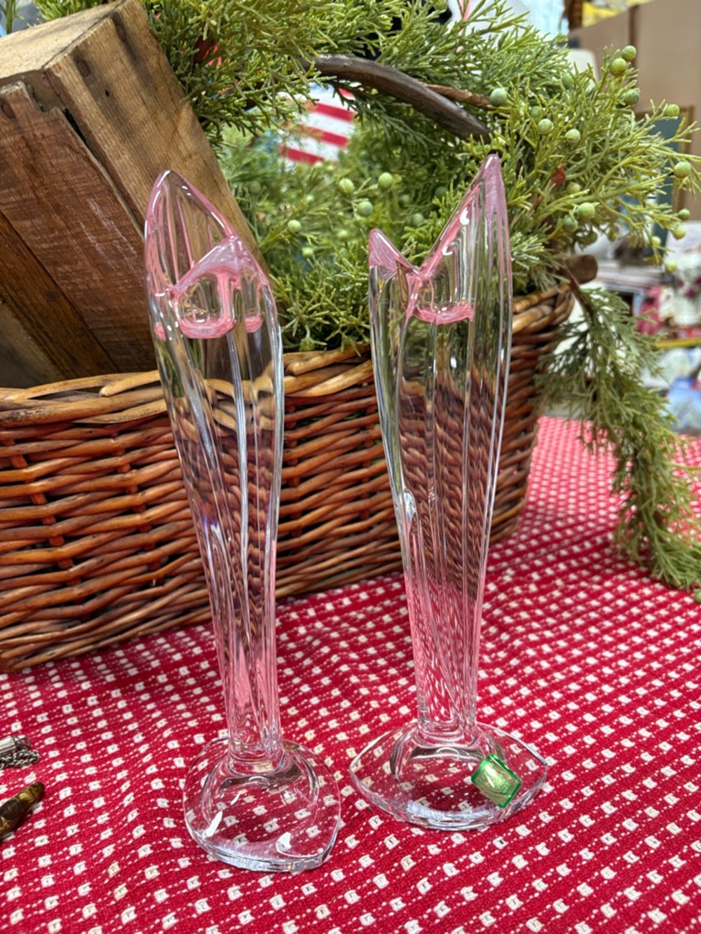 Waterford Crystal Marquis Palma Pair of Candlesticks Made In Austria 10"